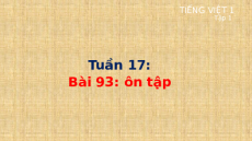 Giáo án Powerpoint Bài 93: Ôn tập Tiếng việt lớp 1 Cánh diều