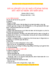 Giáo án Bài 19 Địa lí 6 Chân trời sáng tạo (2024): Lớp đất và các nhân tố hình thành đất. Một số nhóm đất điển hình