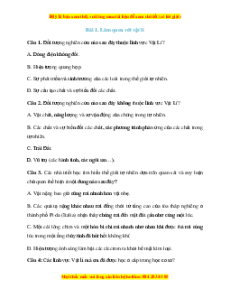 Bộ trắc nghiệm Vật lí 10 Kết nối tri thức (có đáp án)