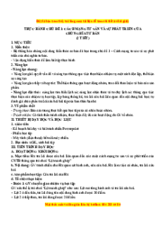 Giáo án Thực hành chủ đề 1 Lịch sử 11 Chân trời sáng tạo (2024)