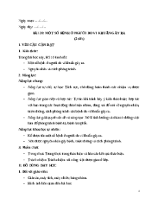 Giáo án Bài 20: Một số bệnh ở người do vi khuẩn gây ra Khoa học lớp 5 Chân trời sáng tạo