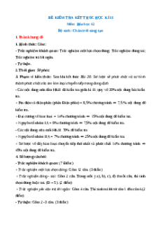 Bộ 3 đề thi Cuối kì 2 Hóa học 12 Chân trời sáng tạo có đáp án