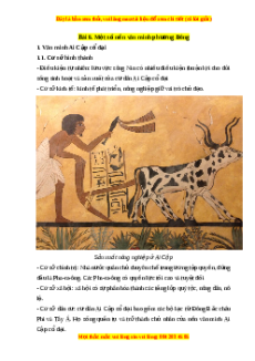 Lý thuyết Bài 6 Lịch sử 10 Cánh diều: Một số nền văn minh Phương Đông