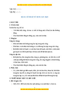 Giáo án GDQP 11 Bài 10 (Cánh diều): Kĩ thuật sử dụng lựu đạn