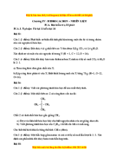 Đề kiểm tra Chương 4: Hidrocacbon, nhiên liệu Hóa học 9