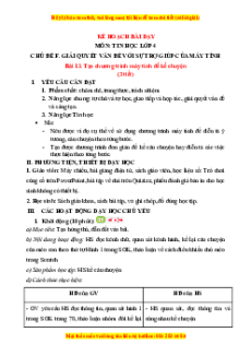 Giáo án Bài 13 Tin học lớp 4 Chân trời sáng tạo: Tạo chương trình máy tính để kể chuyện