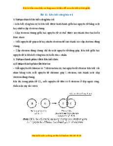 Lý thuyết Liên kết cộng hóa trị Hóa học 10 Kết nối tri thức