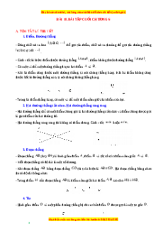 Chuyên đề Bài tập cuối chương 6 Toán 6 Cánh diều