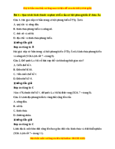 Trắc nghiệm Lịch sử 7 Bài 1 Kết nối tri thức: Quá trình hình thành và phát triển của chế độ phong kiến Tây Âu