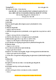 Giáo án chuyên đề Điều chế glucosamine hydrochloride từ vỏ tôm Hóa 11 Cánh diều