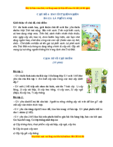 Giáo án Lá phổi xanh Tiếng việt 2 Cánh diều