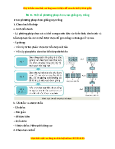 Lý thuyết Bài 12: Một số phương pháp chọn, tạo giống cây trồng