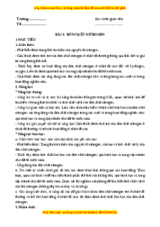 Giáo án Đơn chất nitrogen Hóa học 11 Chân trời sáng tạo