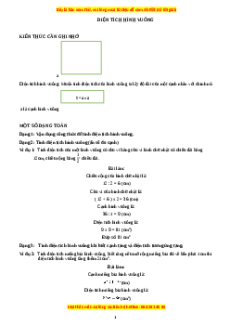 Chuyên đề Diện tích hình vuông Toán lớp 3 nâng cao Kết nối tri thức