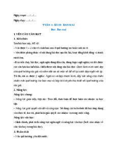 Giáo án Bài 8: Ban mai Tiếng Việt lớp 5 Chân trời sáng tạo