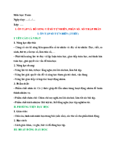 Giáo án Toán lớp 5 Cánh diều Học kì 1