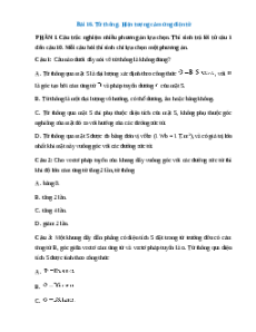 Trắc nghiệm Bài 16: Từ thông. Hiện tượng cảm ứng điện từ Vật lí 12 Đúng-Sai, Trả lời ngắn Kết nối tri thức  2025