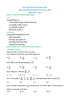 Đề cương ôn tập Giữa kì 2 Toán 6 Kết nối tri thức Cấu trúc mới
