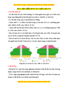 Lý thuyết Địa lý 7 Kết nối tri thức Bài 2: Đặc điểm dân cư, xã hội Châu Âu
