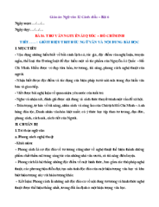 Giáo án Ngữ Văn 12 Cánh diều Học kì 2