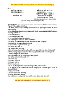 Đề thi cuối kì 2 Tin học 8 Chân trời sáng tạo (Đề 2)