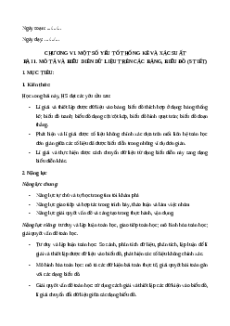 Giáo án Mô tả và biểu diễn dữ liệu trên các bảng, biểu đồ Toán 9 Cánh diều