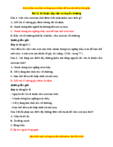 Trắc nghiệm Bài 12: Kĩ thuật cấp cứu và chuyển thương