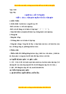 Giáo án Tập hợp, Phần tử của tập hợp Toán 6 Chân trời sáng tạo