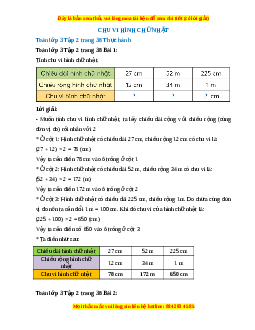 Giải Sgk Toán lớp 3 Bài 17: Chu vi hình chữ nhật (Chân trời sáng tạo)