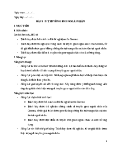 Giáo án Bài 9 Sinh học 12 Chân trời sáng tạo: Di truyền gene ngoài nhân