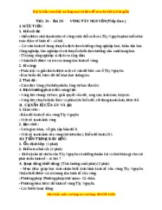 Giáo án Bài 30 Địa lí 9: Vùng Tây Nguyên (tiếp theo)
