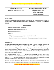 Đề thi cuối kì 1 Tiếng Anh 11 Global success (Đề 5 kèm file nghe)