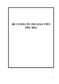 Tổng hợp các đề thi ôn thi Viên chức Tiểu học mới nhất