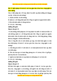 Trắc nghiệm Bài 17: Hiến pháp nước Cộng hòa xã hội chủ nghĩa Việt Nam về kinh tế, văn hóa, giáo dục, khoa học, công nghệ và môi trường KTPL 10 Cánh diều