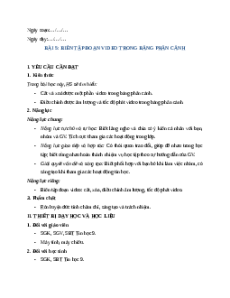 Giáo án Chủ đề E4 Bài 5: Biên tập đoạn video trong bảng phân cảnh Tin học 9 Cánh diều