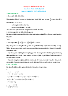 Chuyên đề Phân thức đại số lớp 8 (các dạng bài tập)