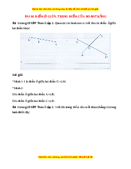 VBT Toán lớp 3 Bài 66 (Cánh diều): Điểm ở giữa. Trung điểm của đoạn thẳng