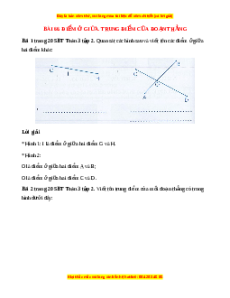 VBT Toán lớp 3 Bài 66 (Cánh diều): Điểm ở giữa. Trung điểm của đoạn thẳng