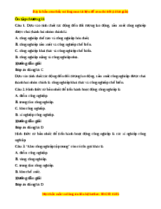 Trắc nghiệm tổng hợp Chương 11 Địa Lí 10 Kết nối tri thức