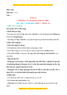 Giáo án Thu thập – Kiểm đếm Toán lớp 2 Cánh diều