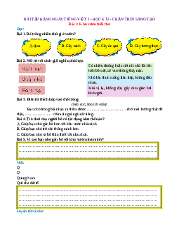 Bài tập hàng ngày Tiếng Việt lớp 2 Chân trời sáng tạo Học kì 2
