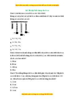 Trắc nghiệm Biến dạng của lò xo KHTN 6 Kết nối tri thức