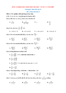 Trắc nghiệm Toán 8 Cánh diều Chương 2 (có đúng sai, trả lời ngắn)