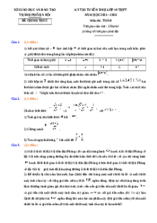 Đề chính thức Toán vào 10 Hà Nội năm 2025 - 2026