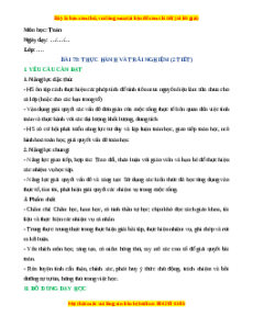 Giáo án Thực hành và trải nghiệm Toán lớp 4 Chân trời sáng tạo