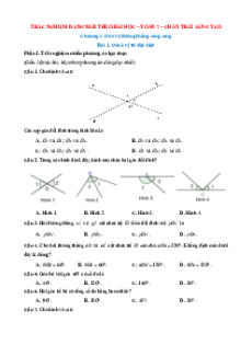 Trắc nghiệm Toán 7 Đúng-Sai, Trả lời ngắn Chân trời sáng tạo Chương 4