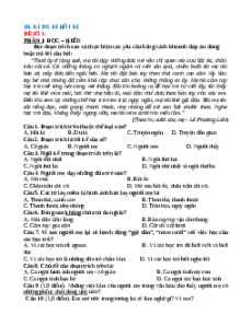 5 Đề đọc hiểu Văn 6 Du kí hồi kí (cấu trúc mới)