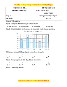 Đề thi cuối kì 2 Toán lớp 4 Chân trời sáng tạo - Đề 19