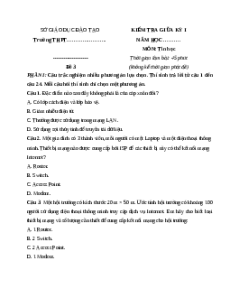 Đề thi giữa kì 1 Tin học 12 Cánh diều tạo (Đề 3)