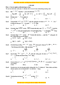 Đề thi Toán 11 Cuối kì 2 Cánh diều cấu trúc mới (Đề 7)